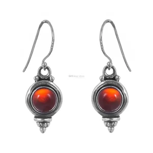 Natural Carnelian Gemstone earring In Sterling Silver 925SE162