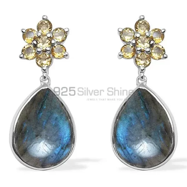Natural Chalcedony Gemstone earrings In Solid 925 Silver 925SE1022