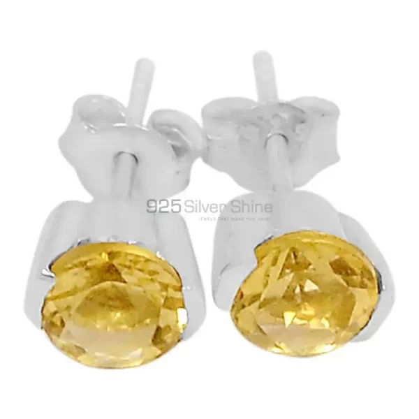 Natural Citrine Gemstone earrings In 925 Sterling Silver 925SE545