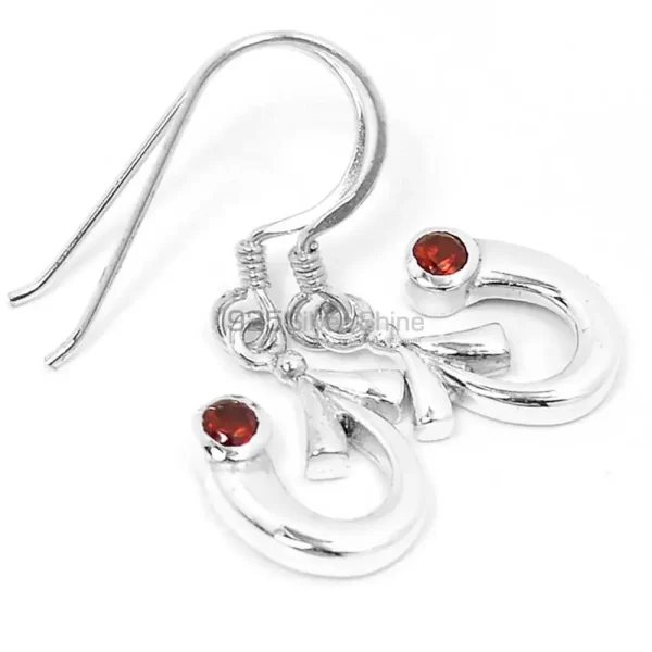Natural Garnet Gemstone earrings Wholesaler In 925 Sterling Silver Jewelry 925SE648