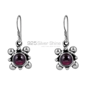 Natural Garnet Semi Precious Gemstone earring In 925 Silver Fine Jewelry 925SE58