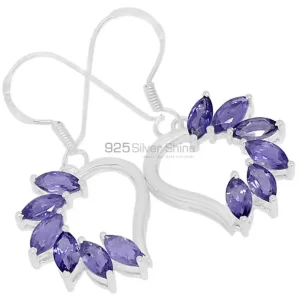 Natural Iolite Gemstone earrings Wholesaler In 925 Sterling Silver Jewelry 925SE411