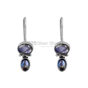 Natural Labradorite Gemstone earring In 925 Sterling Silver Jewelry 925SE125