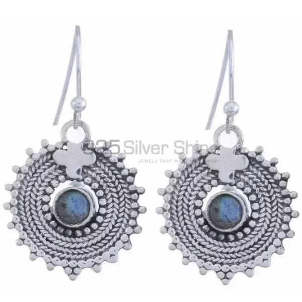 Natural Labradorite Gemstone earrings Manufacturer In 925 Sterling Silver Jewelry 925SE1201