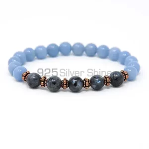 Natural Loose Labradorite Gemstone Beads Bracelets 925BB109
