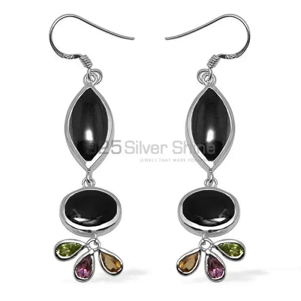 Natural Multi Gemstone earrings Manufacturer In 925 Sterling Silver Jewelry 925SE1052