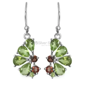 Natural Multi Gemstone earrings Suppliers In 925 Sterling Silver Jewelry 925SE1353