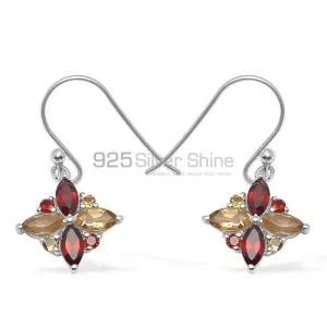 Natural Multi Gemstone earrings Wholesaler In 925 Sterling Silver Jewelry 925SE1043