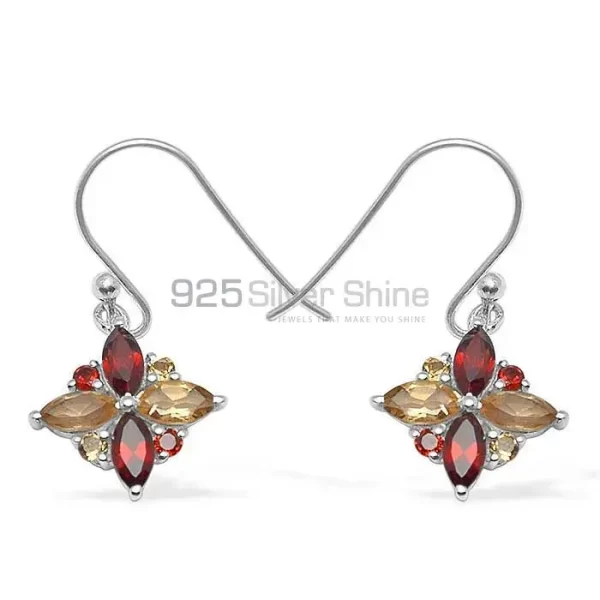 Natural Multi Gemstone earrings Wholesaler In 925 Sterling Silver Jewelry 925SE1043