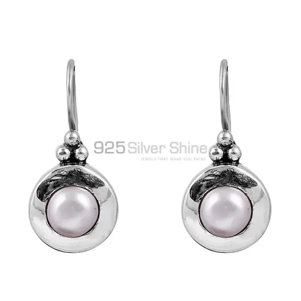 Natural Pearl Gemstone earring In 925 Sterling Silver Jewelry 925SE117