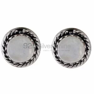 Natural Rainbow Moonstone earrings In Solid 925 Silver 925SE1171