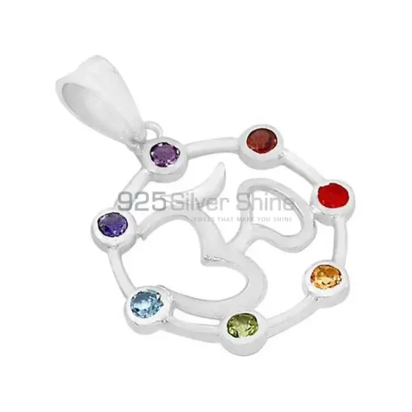 Om Chakra Pendant With 925 Sterling Silver Jewelry SSCP198
