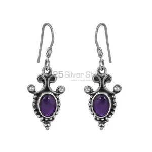 Online Wholesale Designer Amethyst Stone earring In 925 Sterling Silver Jewelry 925SE33