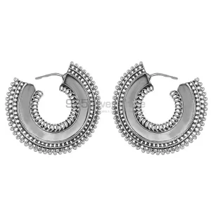 Plain Fine Silver earring Manufacturer 925SE146