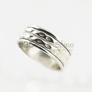 Plain Sterling Silver Spinner Hemmer Rings SMR125