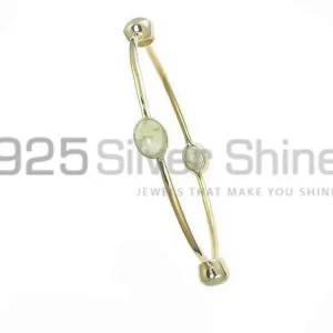 Prehnite Gemstone Bangles In 925 Sterling Silver Jewelry 925SSB114