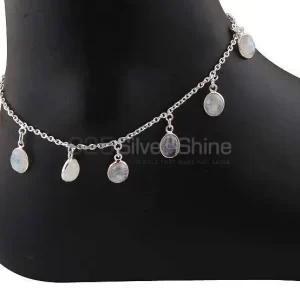 Rainbow Moonstone Anklet In 925 Sterling Silver Jewelry