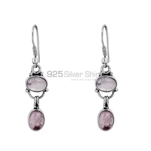 Rainbow Moonstone earring In 925 Fine Silver Jewelry 925SE80