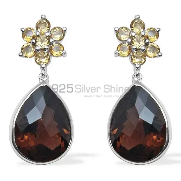 Semi Precious Chalcedony Gemstone earrings In Fine 925 Sterling Silver 925SE1026