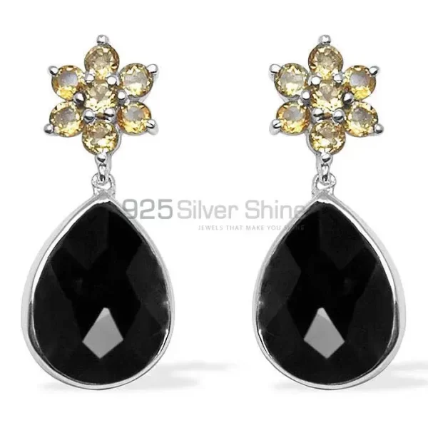 Semi Precious Chalcedony Gemstone earrings In Solid 925 Silver 925SE1023