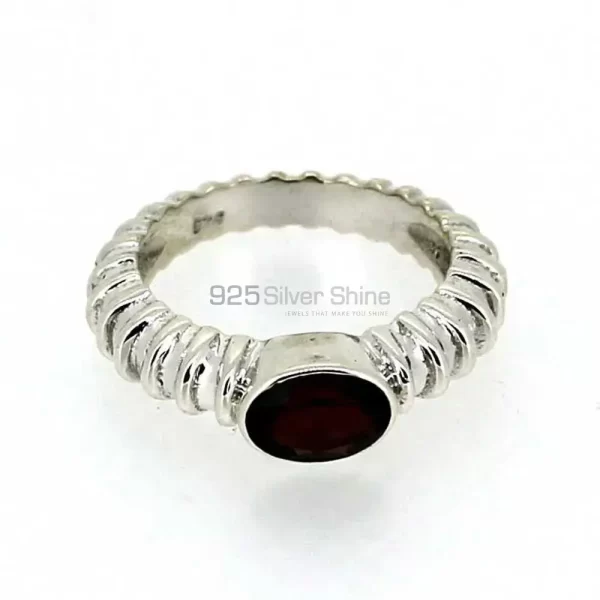 Sterling Silver Garent Cut Stone Rings 925SR025-2