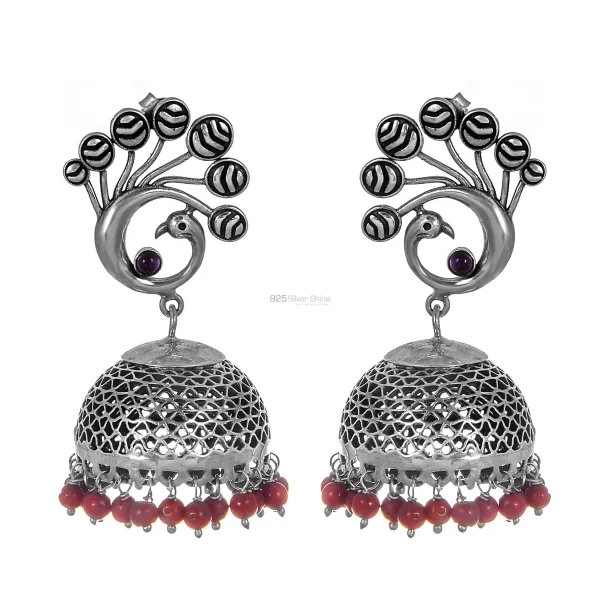 Semi Precious Gemstone earrings Wholesaler In 925 Sterling Silver Jewelry 925SE254