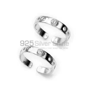 Semi Precious Gemstone Toe Rings In Solid 925 Silver Jewelry