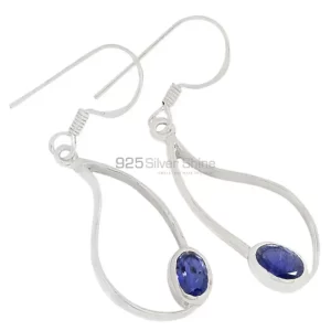 Semi Precious Iolite Gemstone earrings In 925 Sterling Silver 925SE388