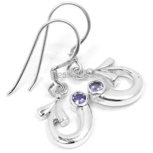 Semi Precious Iolite Gemstone earrings Wholesaler In 925 Sterling Silver Jewelry 925SE649