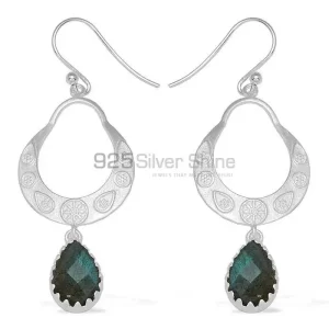 Semi Precious Labradorite Gemstone earrings Exporters In 925 Sterling Silver Jewelry 925SE734