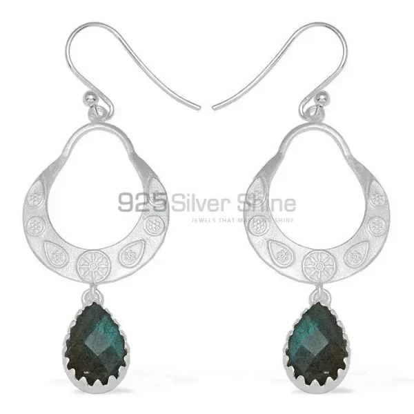 Semi Precious Labradorite Gemstone earrings Exporters In 925 Sterling Silver Jewelry 925SE734