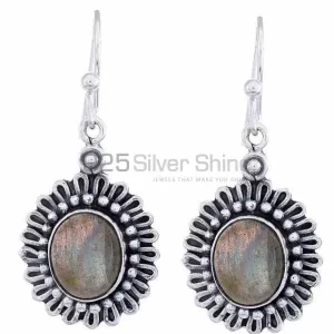 Semi Precious Labradorite Gemstone earrings Manufacturer In 925 Sterling Silver Jewelry 925SE1202