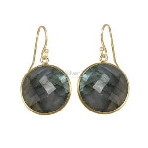 Semi Precious Labradorite Gemstone earrings Wholesaler In 925 Sterling Silver Jewelry 925SE1947