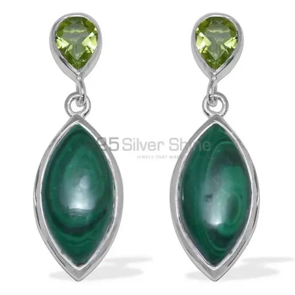 Semi Precious Multi Gemstone earrings Suppliers In 925 Sterling Silver Jewelry 925SE889
