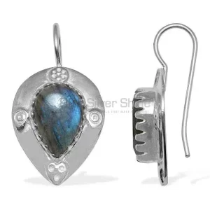 Semi Precious Labradorite Gemstone earrings In 925 Sterling Silver 925SE862