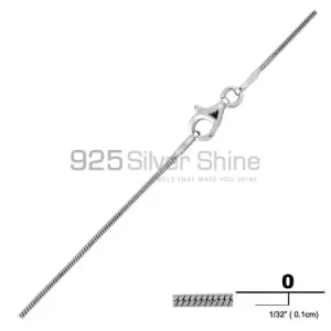 Snake Chain Necklace 1mm in 925 Sterling Silver 925CHAIN177