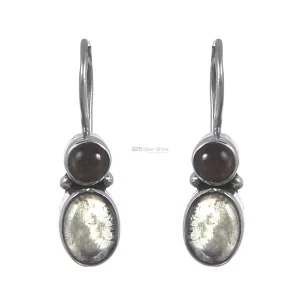 Solid 925 Silver earrings In Natural Citrine Gemstone 925SE223