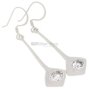 Solid 925 Silver earrings In Natural Crystal Gemstone 925SE381