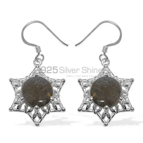 Solid 925 Silver earrings In Natural Labradorite Gemstone 925SE1092