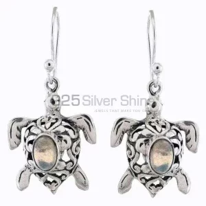 Solid 925 Silver earrings In Natural White Opal Gemstone 925SE1162