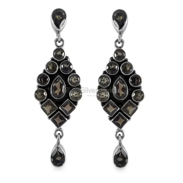 Solid 925 Silver earrings In Semi Precious Peridot Gemstone 925SE1321