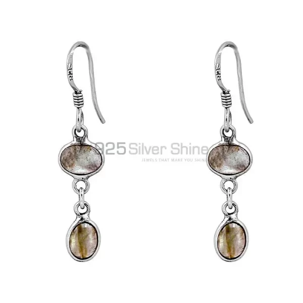 Sterling Silver earring In Blue Fire Labradorite Gemstone Jewelry 925SE93