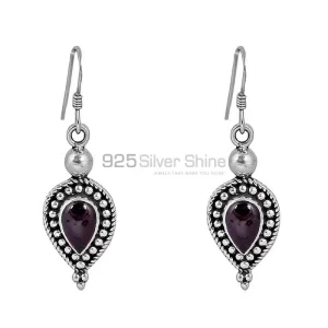 Stunning 925 Sterling Silver earring In Natural Garnet Gemstone Jewelry 925SE92