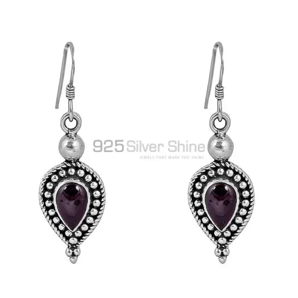 Stunning 925 Sterling Silver earring In Natural Garnet Gemstone Jewelry 925SE92