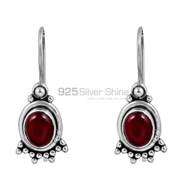 Stunning Coral Gemstone earring In 925 Sterling Silver Jewelry 925SE111