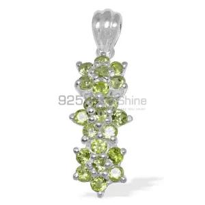 Top Quality 925 Fine Silver Pendants Suppliers In Peridot Gemstone Jewelry 925SP1485