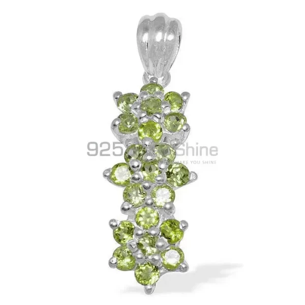 Top Quality 925 Fine Silver Pendants Suppliers In Peridot Gemstone Jewelry 925SP1485