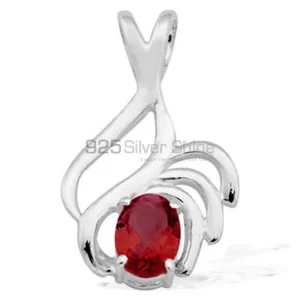 925 Solid Silver Pendants Exporters In Garnet Gemstone Jewelry 925SP1529