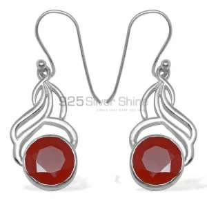 925 Sterling Silver earrings In Garnet Gemstone Jewelry 925SE820