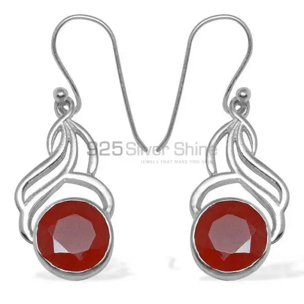 925 Sterling Silver earrings In Garnet Gemstone Jewelry 925SE820